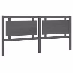 vidaXL Testiera per Letto Grigia 205,5x4x100 cm Legno Massello di Pino - Vista aggiuntiva 2