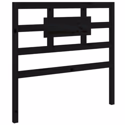 vidaXL Testiera per Letto Nera 80,5x4x100 cm in Legno Massello di Pino - Vista aggiuntiva 2