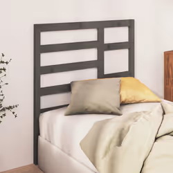 vidaXL Testiera per Letto Grigia 81x4x104 cm in Legno Massello di Pino - Vista aggiuntiva 3
