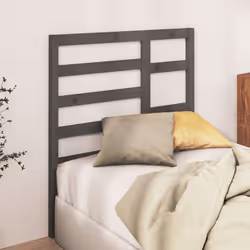 vidaXL Testiera per Letto Grigia 96x4x104 cm in Legno Massello di Pino - Vista aggiuntiva 3