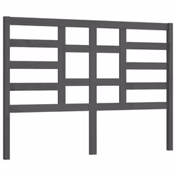 vidaXL Testiera per Letto Grigia 126x4x104cm in Legno Massello di Pino - Vista aggiuntiva 2