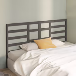 vidaXL Testiera Letto Grigia 186x4x104cm in Legno Massello di Pino - Vista aggiuntiva 3