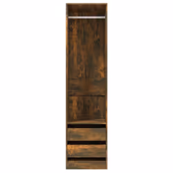 vidaXL Armadio con Cassetti Rovere Fumo 50x50x200 cm Legno Multistrato - Vista aggiuntiva 3
