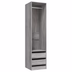 vidaXL Armadio con Cassetti Grigio Sonoma 50x50x200 Legno Multistrato - Vista aggiuntiva 2