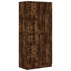 vidaXL Armadio Rovere Fumo 90x52x200 cm in Legno Multistrato - Vista aggiuntiva 2