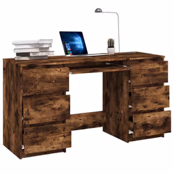 Scrivania Rovere Fumo 140x50x77 cm in Legno Multistratocod mxl 79612