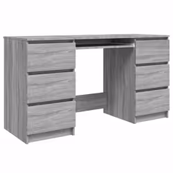 Scrivania Grigio Sonoma 140x50x77 cm in Legno Multistratocod mxl 103131 - Vista aggiuntiva 2