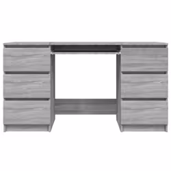 Scrivania Grigio Sonoma 140x50x77 cm in Legno Multistratocod mxl 103131 - Vista aggiuntiva 3