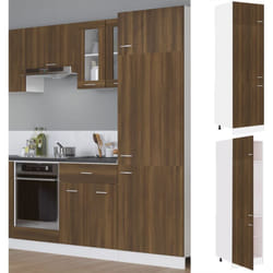Armadio per Frigo Rovere Marrone 60x57x207 cm Legno Multistrato Vidaxl 3971