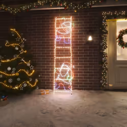 Questa accattivante figura di Babbo Natale sulla scala è la scelta perfetta per abbellire il giardino e lo spazio abitativo i ...