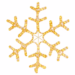 vidaXL Figura Natalizia Fiocco di Neve 144 LED Bianco Caldo 59x59 cm - Vista aggiuntiva 2