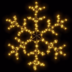 vidaXL Figura Natalizia Fiocco di Neve 144 LED Bianco Caldo 59x59 cm - Vista aggiuntiva 3