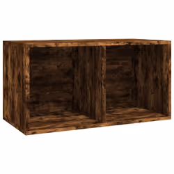 vidaXL Contenitore per Vinili Rovere Fumo 71x34x36cm Legno Multistrato - Vista aggiuntiva 2