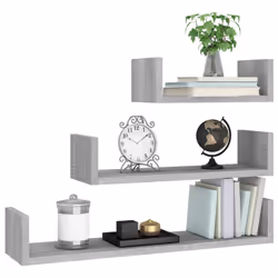 VidaXL 815262 scaffale Legno Grigio - Vista aggiuntiva 5