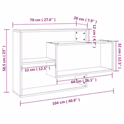 VidaXL 815288 scaffale Legno Quercia, Marrone - Vista aggiuntiva 7