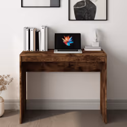 Scrivania Rovere Fumo 90x40x72 cm in Legno Multistratocod mxl 97094 - Vista aggiuntiva 3