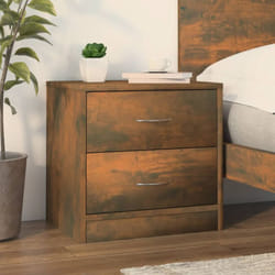 Vidaxl - Comodino da Camera da Letto, Tavolino da notte Rovere Fumo 40x30x40 cm in Legno Ingegnerizzato