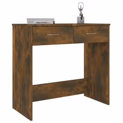 vidaXL Scrivania Rovere Fumo 80x40x75 cm in Legno Multistrato - Vista aggiuntiva 3