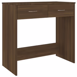 vidaXL Scrivania Rovere Marrone 80x40x75 cm in Legno Multistrato - Vista aggiuntiva 2