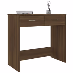 vidaXL Scrivania Rovere Marrone 80x40x75 cm in Legno Multistrato - Vista aggiuntiva 3