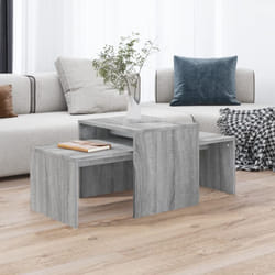 Vidaxl - Set di Tavolini Grigio Sonoma 100x48x40 cm Legno Multistrato