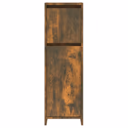 vidaXL Armadietto Bagno Rovere Fumo 30x30x95 cm in Legno Multistrato - Vista aggiuntiva 3