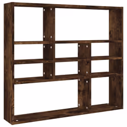 vidaXL Mensola a Muro Rovere Fumo 90x16x78 cm in Legno Multistrato - Vista aggiuntiva 2