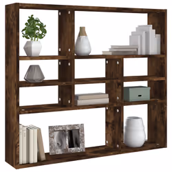vidaXL Mensola a Muro Rovere Fumo 90x16x78 cm in Legno Multistrato - Vista aggiuntiva 3