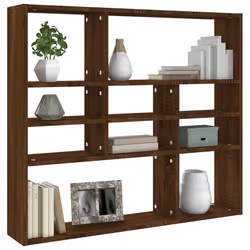vidaXL Scaffale a Parete Rovere Marrone 90x16x78 cm Legno Multistrato - Vista aggiuntiva 3