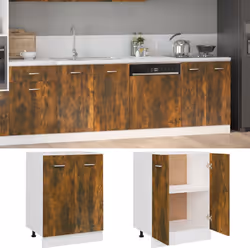 vidaXL Mobiletto “Lyon” Rovere Fumo 60x46x81,5 cm - Vista aggiuntiva 3