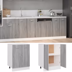 vidaXL Mobiletto “Lyon” Grigio Sonoma 60x46x81,5 cm - Vista aggiuntiva 3