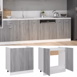vidaXL Mobiletto “Lyon” Grigio Sonoma 80x46x81,5 cm - Vista aggiuntiva 3