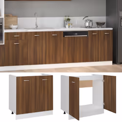vidaXL Mobiletto “Lyon” Rovere Marrone 80x46x81,5 cm - Vista aggiuntiva 3