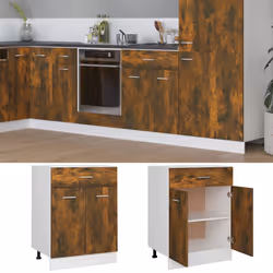vidaXL Mobiletto “Lyon” Rovere Fumo 60x46x81,5 cm - Vista aggiuntiva 3