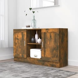 vidaXL Credenza Rovere Fumo 120x30,5x70 cm in Legno Multistrato