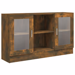 vidaXL Mobile Vetrina Rovere Fumo 120x30,5x70 cm in Legno Multistrato - Vista aggiuntiva 2