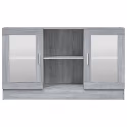 vidaXL Mobile Vetrina Grigio Sonoma 120x30,5x70 cm Legno Multistrato - Vista aggiuntiva 3