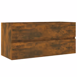 vidaXL Mobile Lavabo Rovere Fumo 100x38,5x45 cm Legno Multistrato - Vista aggiuntiva 2