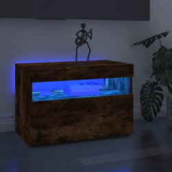 Vidaxl - Mobile Porta tv con Luci led Rovere Fumo 60x35x40 cm