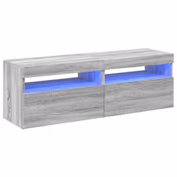 vidaXL Mobili TV con Luci LED 2 pz Grigio Sonoma 60x35x40 cm - Vista aggiuntiva 3
