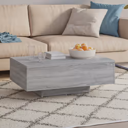vidaXL Tavolino da Salotto Grigio Sonoma 85x55x31 cm Legno Multistrato - Vista aggiuntiva 3