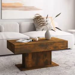 vidaXL Tavolino da Salotto Rovere Fumo 96x50x45cm in Legno Multistrato - Vista aggiuntiva 3