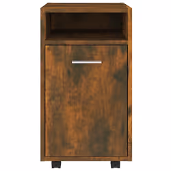 vidaXL Mobiletto con Ruote Rovere Fumo 33x38x60 cm Legno Multistrato - Vista aggiuntiva 3