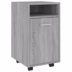 vidaXL Mobiletto con Ruote Grigio Sonoma 33x38x60 cm Legno Multistrato - Vista aggiuntiva 2