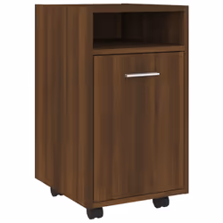 vidaXL Mobiletto con Ruote Rovere Marrone 33x38x60cm Legno Multistrato - Vista aggiuntiva 2
