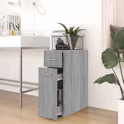 vidaXL Mobile Farmacia Grigio Sonoma 20x45,5x60 cm Legno Multistrato - Vista aggiuntiva 3