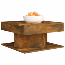 vidaXL Tavolino da Salotto Rovere Fumo 57x57x30cm in Legno Multistrato - Vista aggiuntiva 3