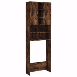 vidaXL Mobile per Lavatrice Rovere Fumo 64x25,5x190 cm - Vista aggiuntiva 2