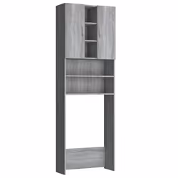 Mobile per Lavatrice Grigio Sonoma 64x25,5x190 cmcod mxl 127626 - Vista aggiuntiva 2