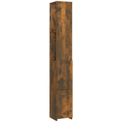 Vidaxl - Armadietto Bagno Rovere Fumo 25x26,5x170cm in Legno Multistrato
